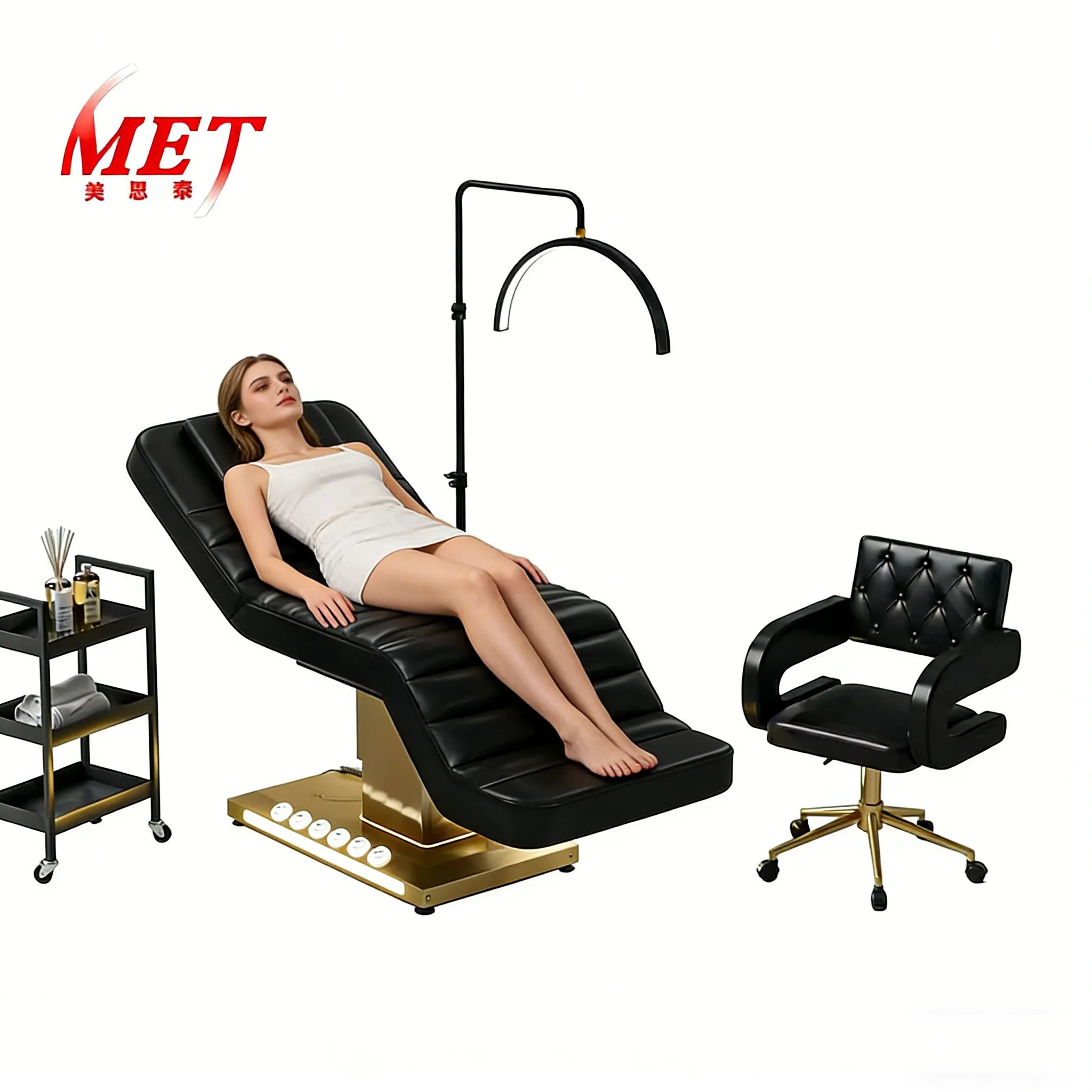 Luxury Modern Salon Furniture New Electric Medical Adjustable Eye Lash Facial Bed With Lamp 3Motor Electric Massage Cosmetic Bed
Luxury Modern Salon Furniture New Electric Medical Adjustable Eye Lash Facial Bed With Lamp 3Motor Electric Massage Cosmetic Bed
