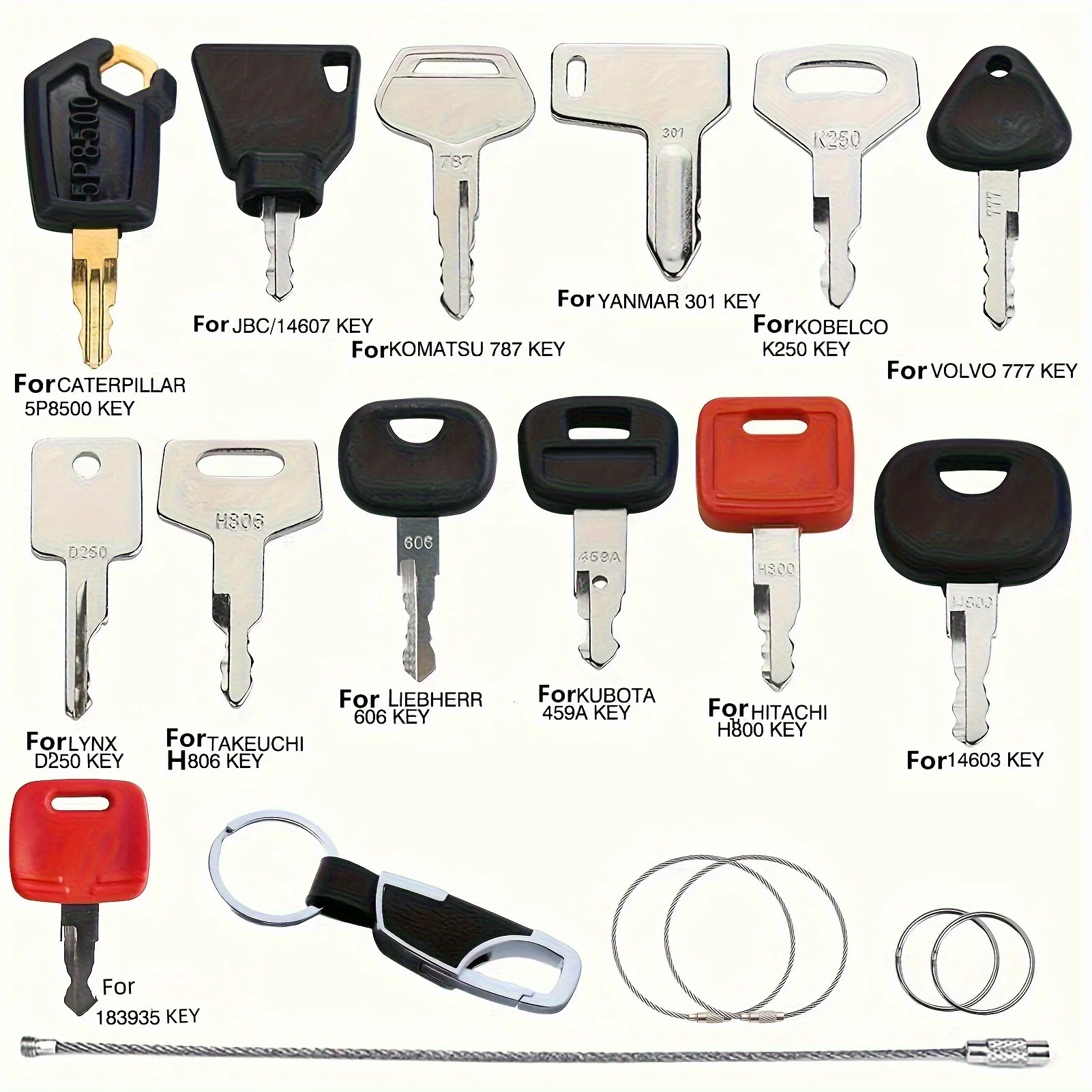Construction Machinery Key Set 18 Pieces Excavator Key Set Blanks Replacement Wheel Loader Motorcycle Ignition Switch Universal
Construction Machinery Key Set 18 Pieces Excavator Key Set Blanks Replacement Wheel Loader Motorcycle Ignition Switch Universal