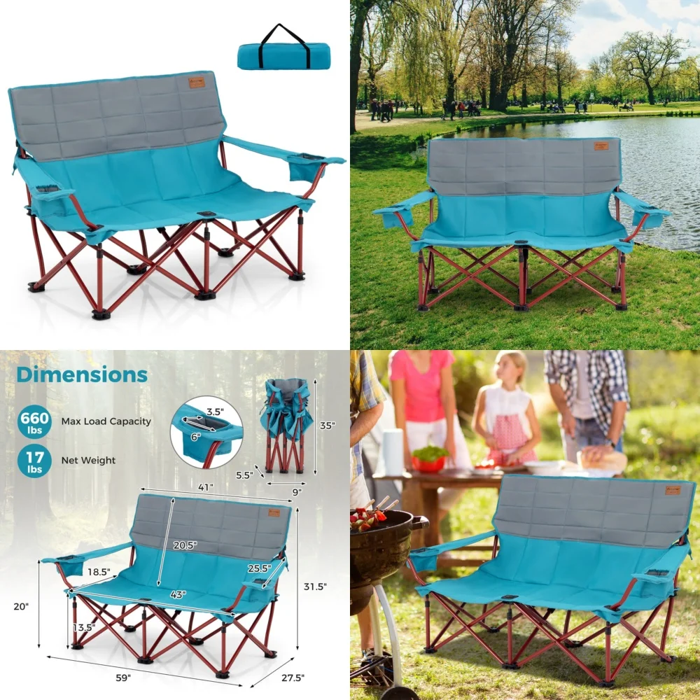 camping chairOversized Folding Camping Chair with Cup Holders Padded Seat Portable Outdoor Loveseat Couch for Hiking Beach
camping chairOversized Folding Camping Chair with Cup Holders Padded Seat Portable Outdoor Loveseat Couch for Hiking Beach