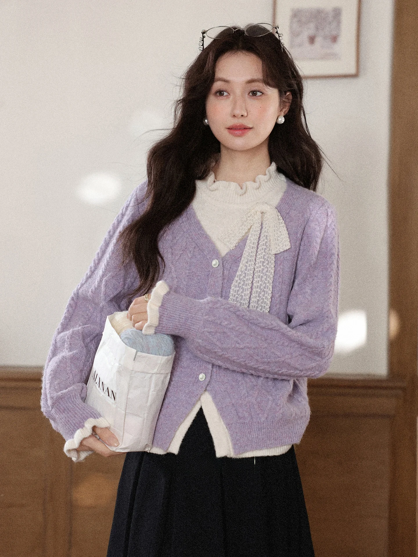 Новый осенне-зимний фиолетовый вязаный свитер Southward Deer Heart Muses: облегающий, элегантный, повседневный, свободного кроя, для женщин
Новый осенне-зимний фиолетовый вязаный свитер Southward Deer Heart Muses: облегающий, элегантный, повседневный, свободного кроя, для женщин