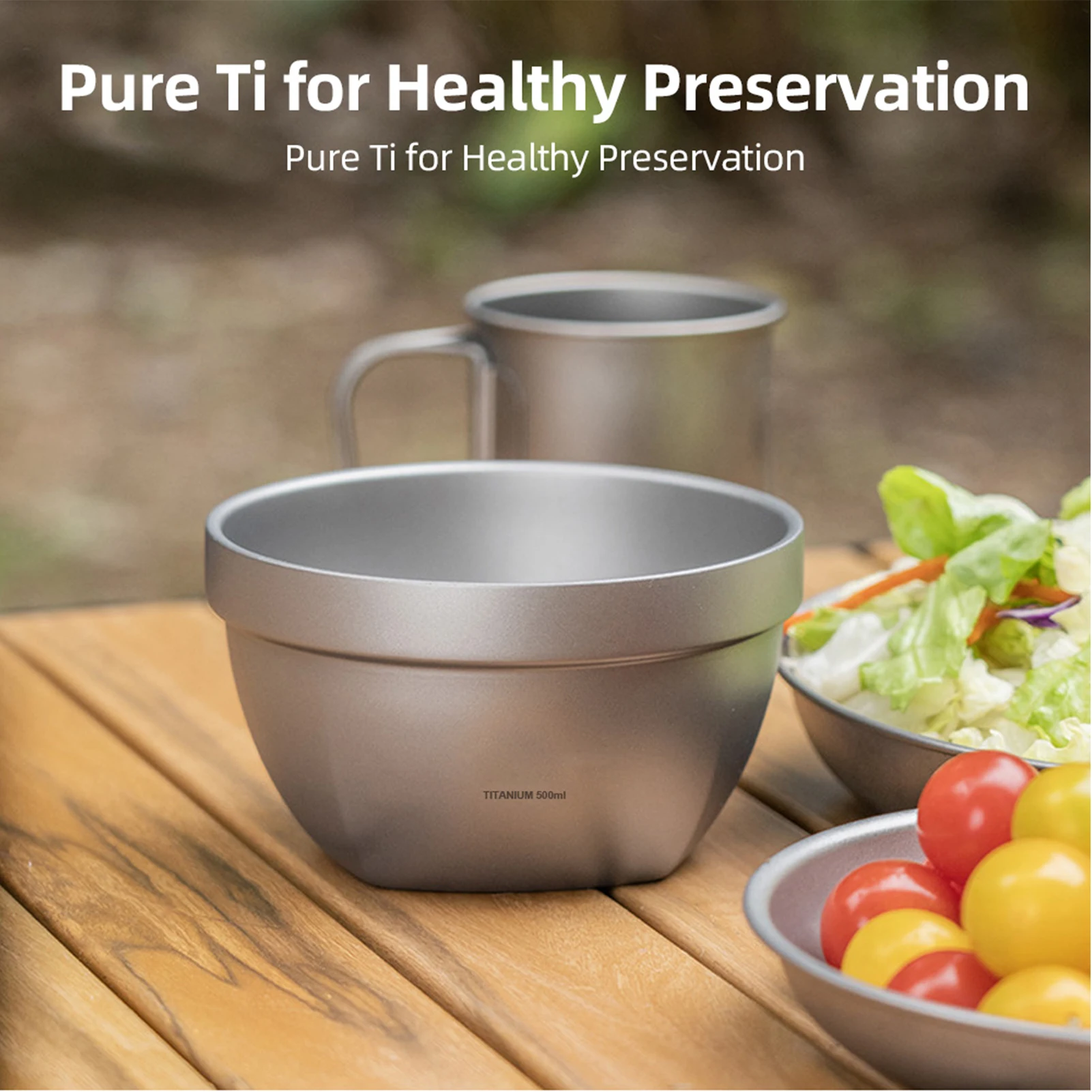 Ultralight Ti Double Layer Bowl for Outdoor Camping Picnic Rice Soup Salad 500ml Capacity Heat Resistant with Storage Bag
Ultralight Ti Double Layer Bowl for Outdoor Camping Picnic Rice Soup Salad 500ml Capacity Heat Resistant with Storage Bag