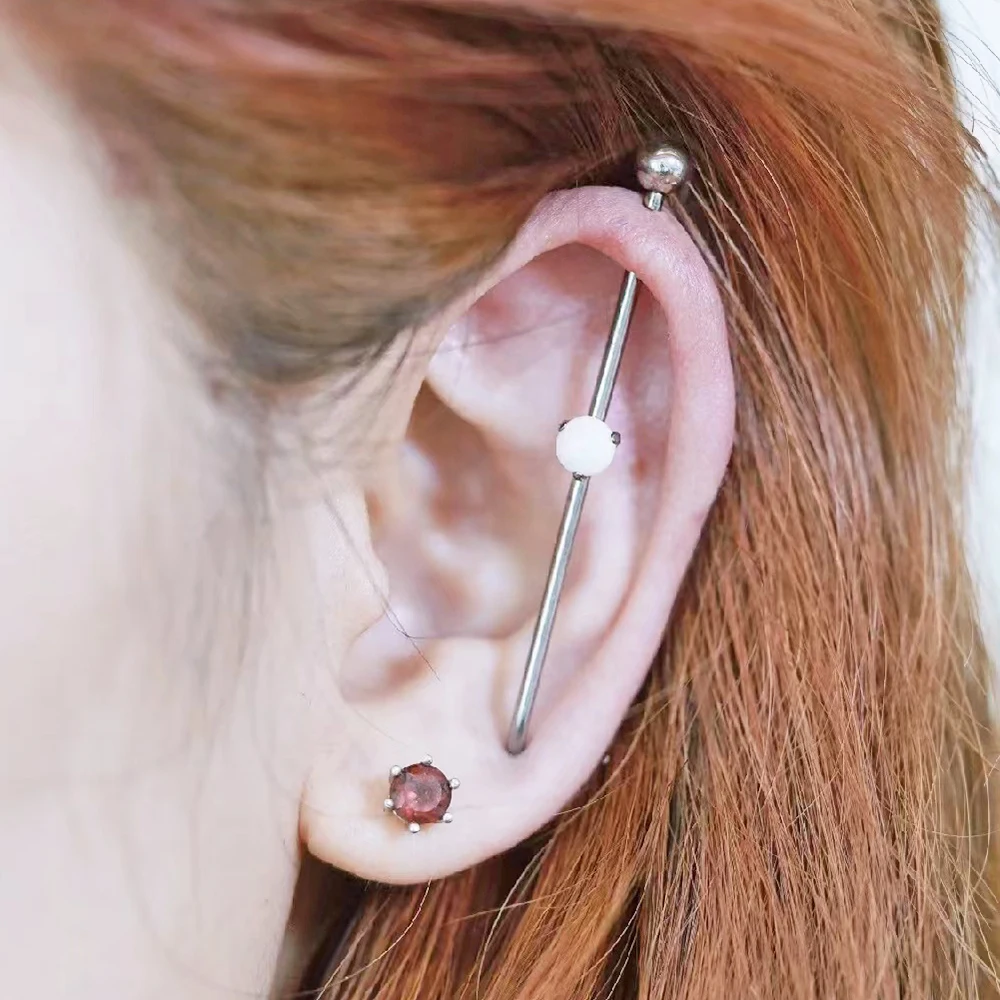 1PC G23 Titanium Industrial Barbell Ring Center Opal Charming Earrings Industrial Straight Barbell Earrings Piercing Jewelry
1PC G23 Titanium Industrial Barbell Ring Center Opal Charming Earrings Industrial Straight Barbell Earrings Piercing Jewelry
