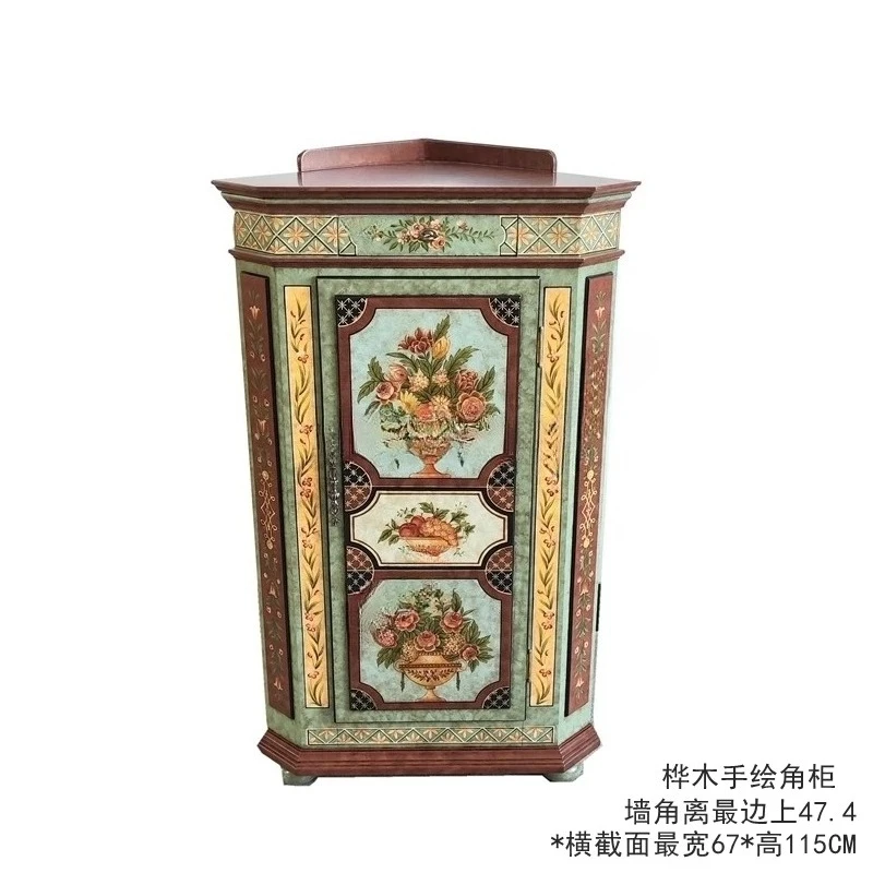 Home retro style birch painted 0.6 meters corner side cabinet
Home retro style birch painted 0.6 meters corner side cabinet
