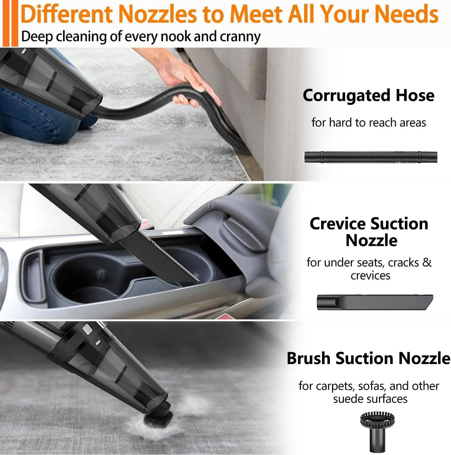 Vacuum Portable Rechargeable Car Vacuum Cleaner Cordless with 8000PA Powerful Suction for Car and Office (Black-2)
Vacuum Portable Rechargeable Car Vacuum Cleaner Cordless with 8000PA Powerful Suction for Car and Office (Black-2)