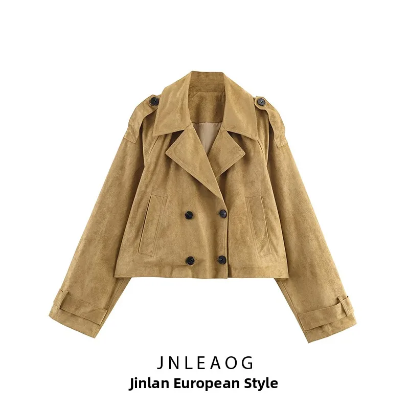 Fashionable Short Coat Jacket Women's Autumn New Style Windproof Polyester Fiber Ladies' Premium Quality Standard Fit Coat
Fashionable Short Coat Jacket Women's Autumn New Style Windproof Polyester Fiber Ladies' Premium Quality Standard Fit Coat