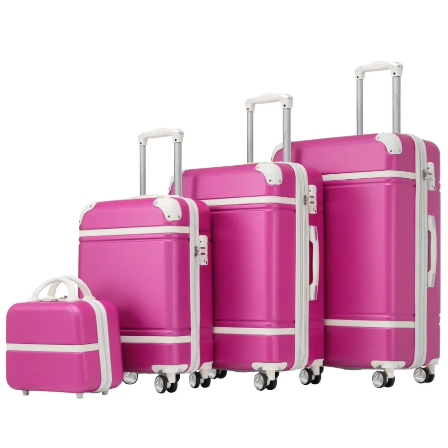 Hardshell Luggage Sets 4 Pieces 20"+24"+28" Luggages and Cosmetic Case Spinner Suitcase with TSA Lock Lightweight
Hardshell Luggage Sets 4 Pieces 20"+24"+28" Luggages and Cosmetic Case Spinner Suitcase with TSA Lock Lightweight