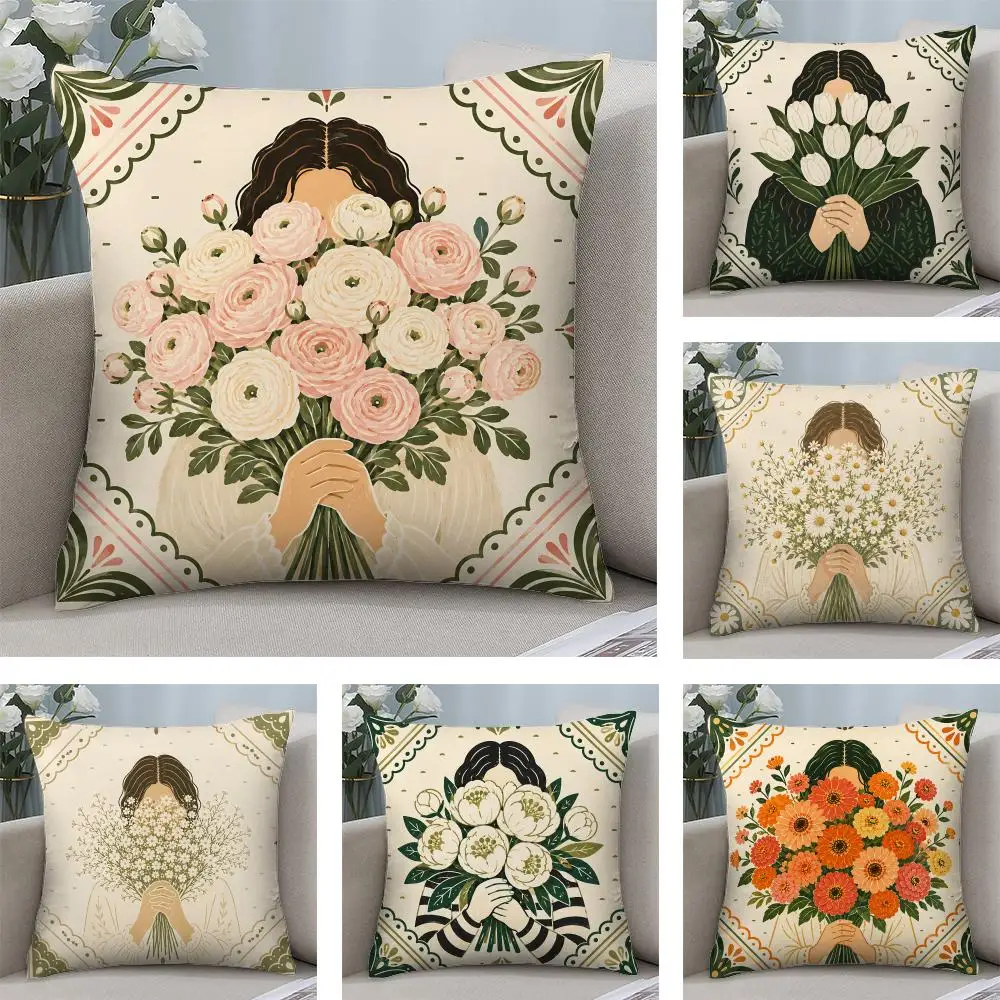 Modern Woman With Flower Portrait Cushion Cover Short Plush Double-sided Print Square Throw Pillow Covers Sofa Cushion Decor
Modern Woman With Flower Portrait Cushion Cover Short Plush Double-sided Print Square Throw Pillow Covers Sofa Cushion Decor