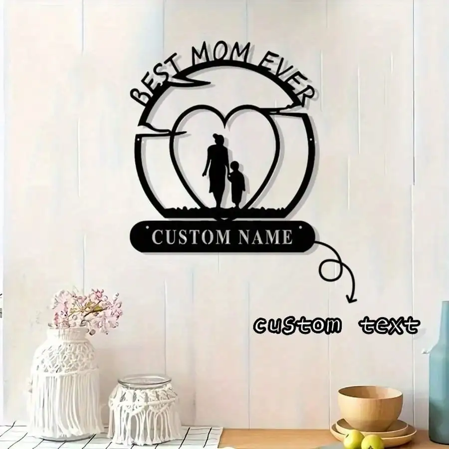 Personalized Black Metal Heart Wall Art Sculpture for Mom
Personalized Black Metal Heart Wall Art Sculpture for Mom