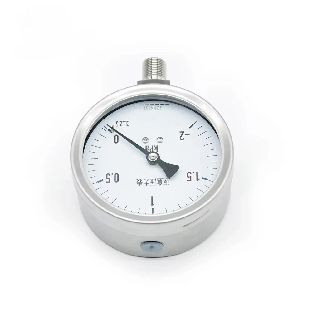 -2-0kpa With Oil Filling Port G5/8 Stainless Steel Industria Pressure Gauge Dial 100mm 0.1% High Accuracy ATEX & CE Certified
-2-0kpa With Oil Filling Port G5/8 Stainless Steel Industria Pressure Gauge Dial 100mm 0.1% High Accuracy ATEX & CE Certified