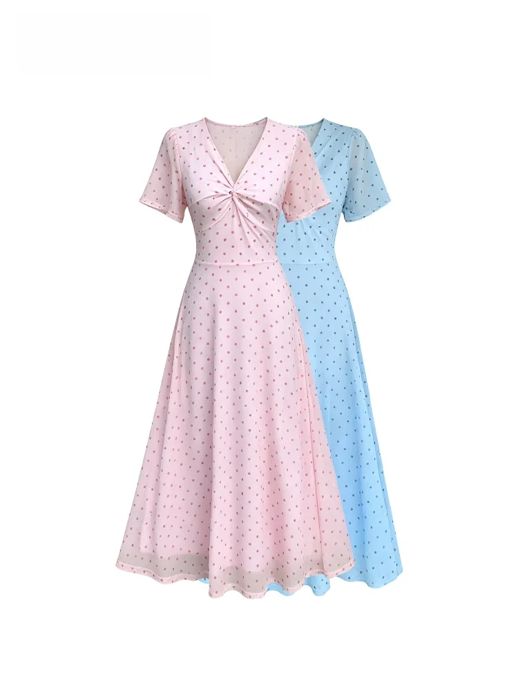 CaraCLUB plus Size Summer Polka Dot Short Sleeve Dress Women's Fashionable College Style Dress A-Line Silhouette V-Neck Zippe...
CaraCLUB plus Size Summer Polka Dot Short Sleeve Dress Women's Fashionable College Style Dress A-Line Silhouette V-Neck Zippe...