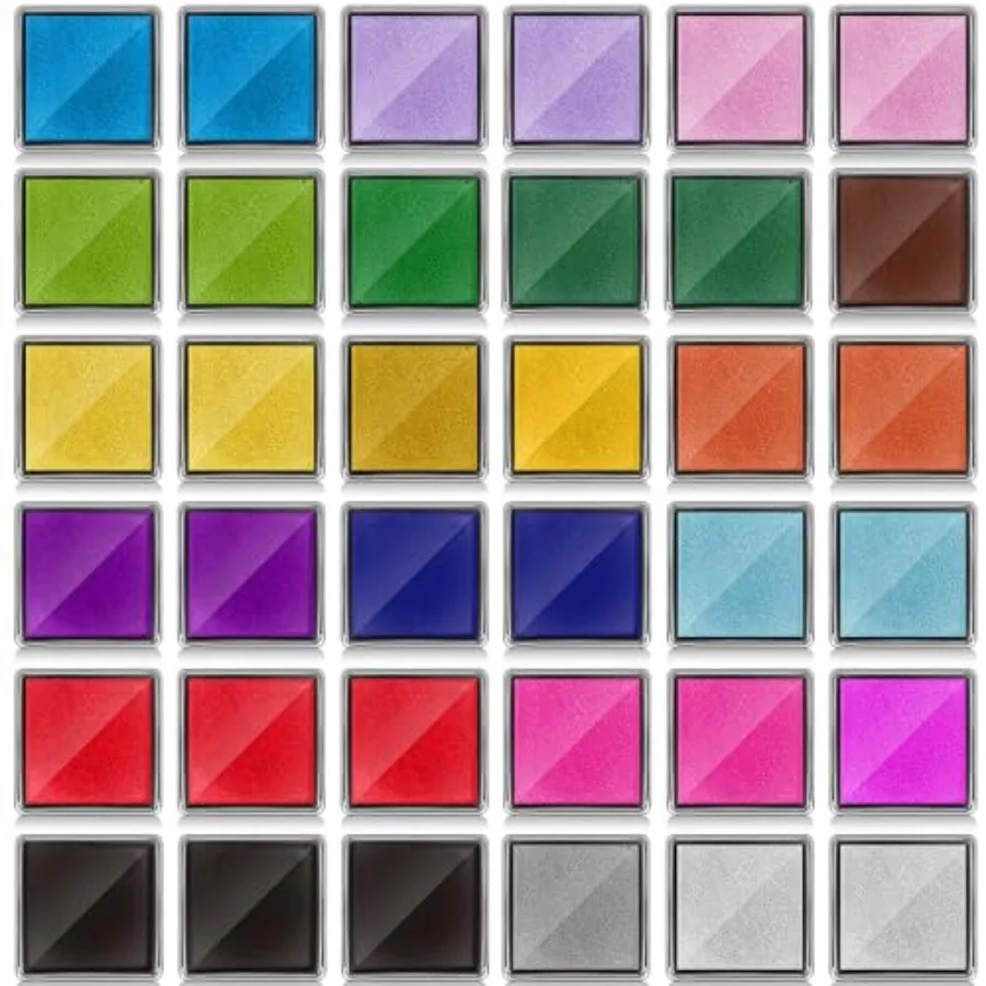 Jetec 36 Pcs Mini Ink Pads for Stamps, Rainbow Finger Washable Ink Pad for Scrapbooking, DIY Craft Project Scrapbook Supplies f
Jetec 36 Pcs Mini Ink Pads for Stamps, Rainbow Finger Washable Ink Pad for Scrapbooking, DIY Craft Project Scrapbook Supplies f