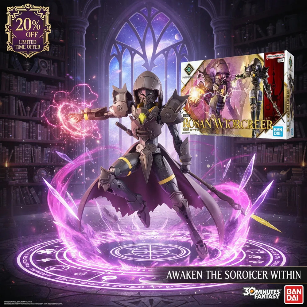 Bandai 30MF Rosan Wizard Model Kit 3 мм Joint System Lausanne Empire Шарнирная фигурка с элементом молнии Core & Staff 2025 
Bandai 30MF Rosan Wizard Model Kit 3 мм Joint System Lausanne Empire Шарнирная фигурка с элементом молнии Core & Staff 2025