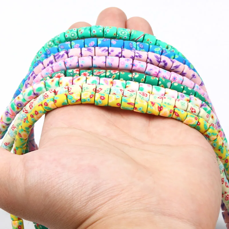 64Pcs 6mm Barrel Shape Floral Print Polymer Clay Colorful Spacer Beads For Jewelry Making DIY Handmade Necklace Bracelets
64Pcs 6mm Barrel Shape Floral Print Polymer Clay Colorful Spacer Beads For Jewelry Making DIY Handmade Necklace Bracelets