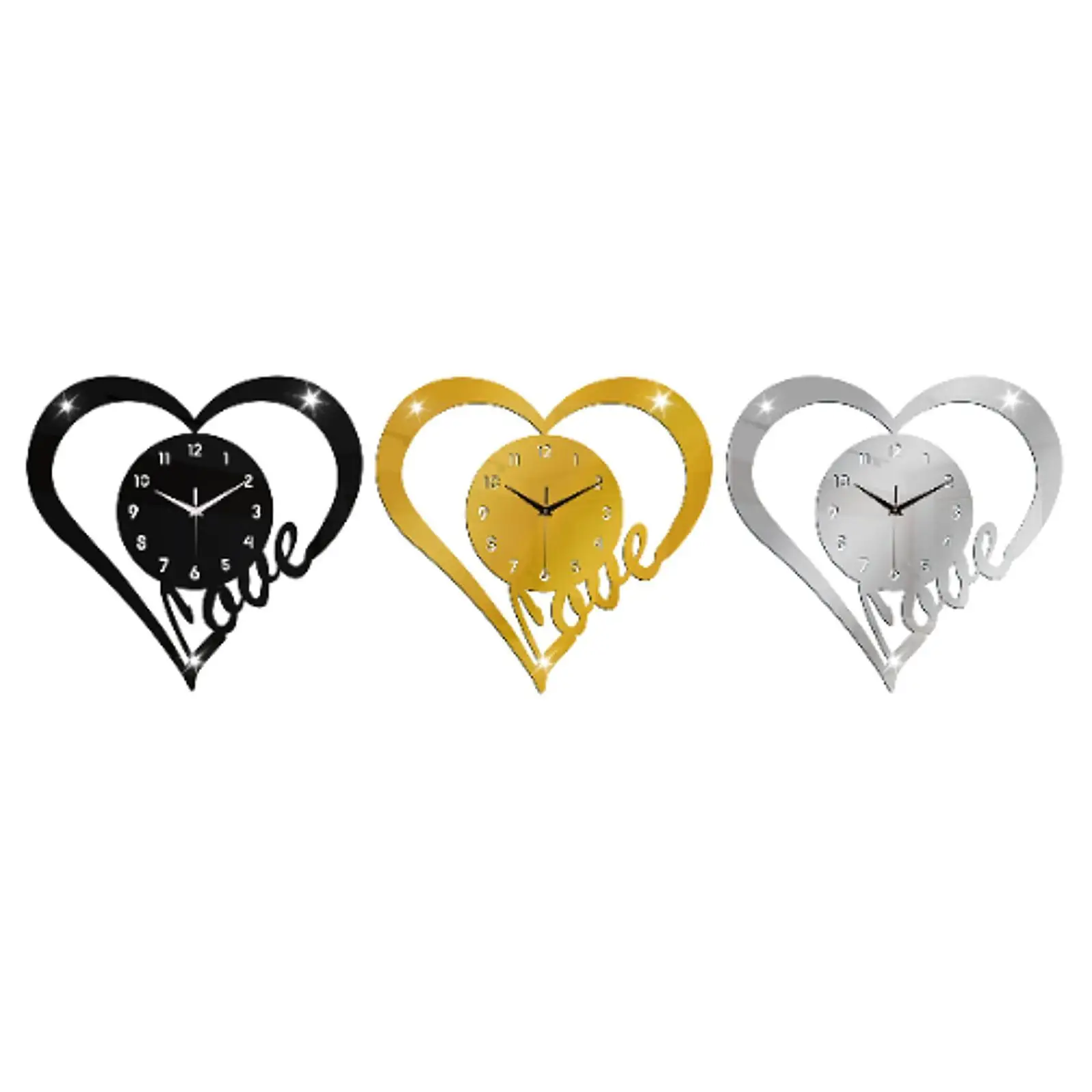 Heart Shaped Wall Clock Modern Bathroom Bedroom Housewarming Silent Movement
Heart Shaped Wall Clock Modern Bathroom Bedroom Housewarming Silent Movement