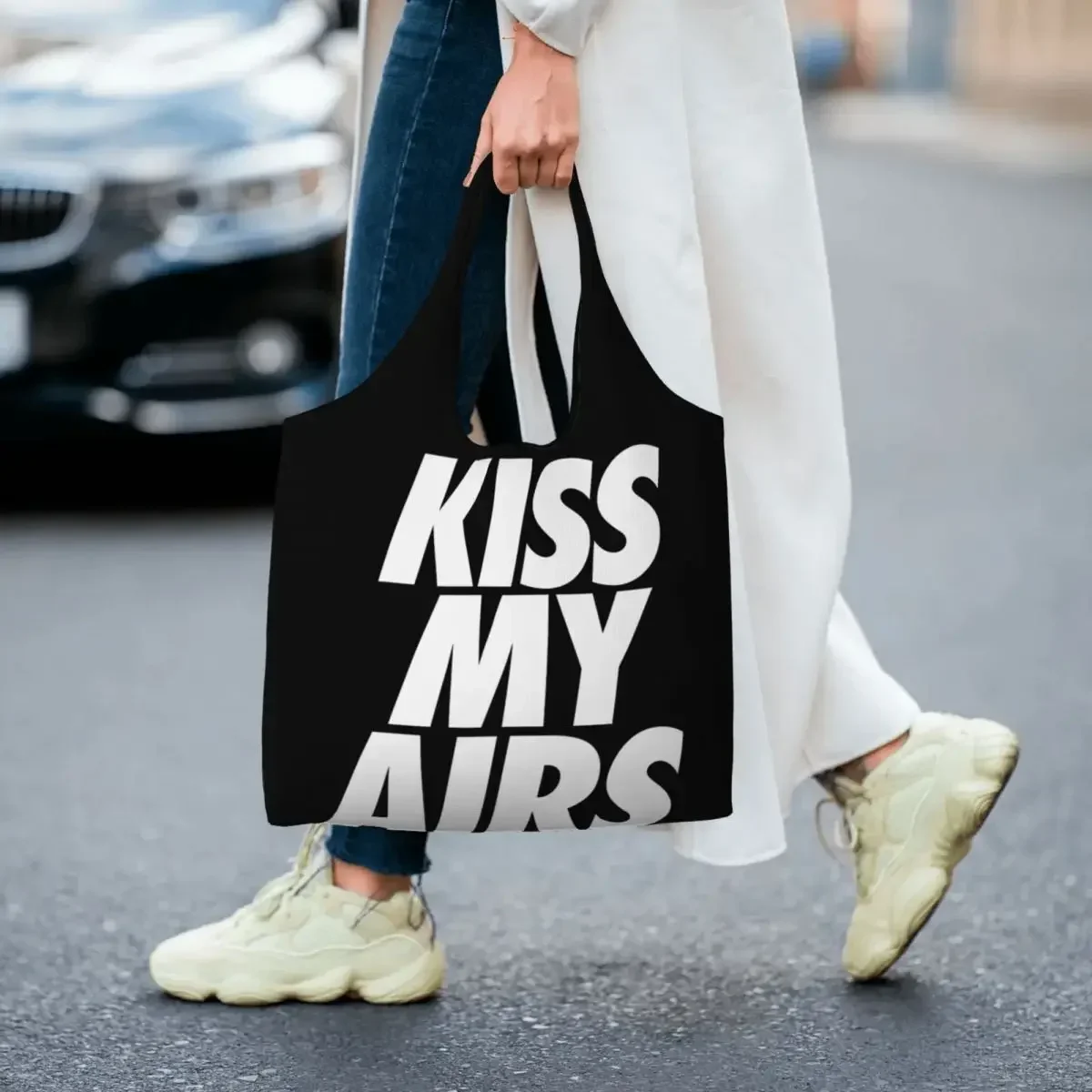 Многоразовая сумка для покупок Kiss My Airs, женская парусиновая сумка через плечо, моющиеся сумки для покупок для продуктов, сумка для фотографий
Многоразовая сумка для покупок Kiss My Airs, женская парусиновая сумка через плечо, моющиеся сумки для покупок для продуктов, сумка для фотографий