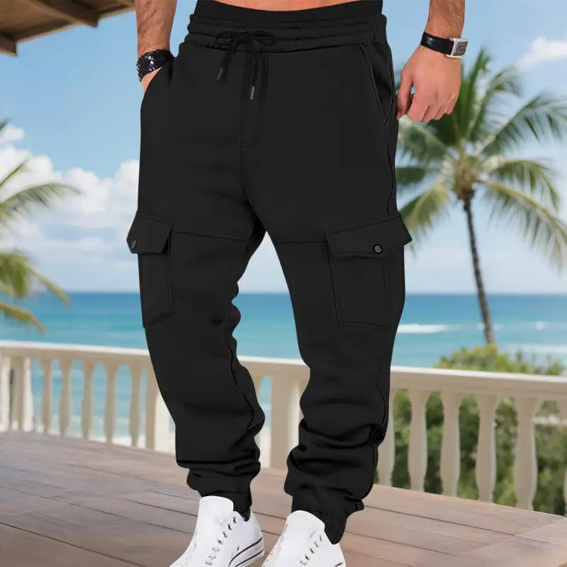 New Men's Fleece Lined Drawstring Loose Casual Workwear Trousers Multiple Pockets Autumn Winter Straight Leg Non Ironed Pants
New Men's Fleece Lined Drawstring Loose Casual Workwear Trousers Multiple Pockets Autumn Winter Straight Leg Non Ironed Pants