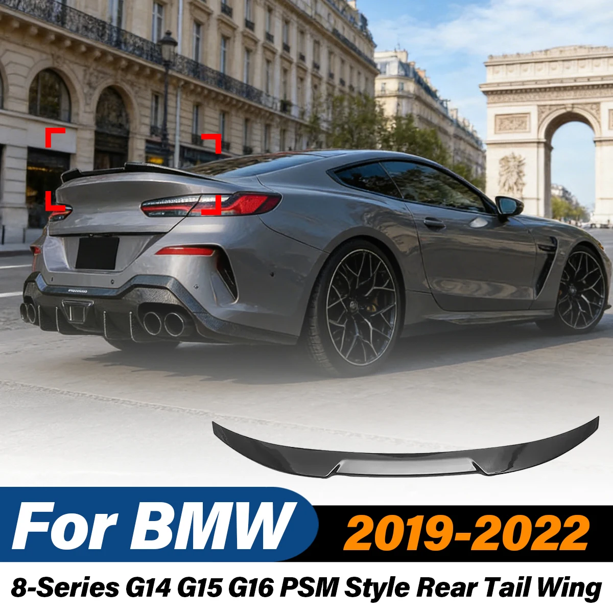 Для BMW 8-й серии G14 G15 G16: задний спойлер-антикрыло в стиле PSM, 2019-2022 гг., комплект для модификации кузова из ABS-пластика
Для BMW 8-й серии G14 G15 G16: задний спойлер-антикрыло в стиле PSM, 2019-2022 гг., комплект для модификации кузова из ABS-пластика