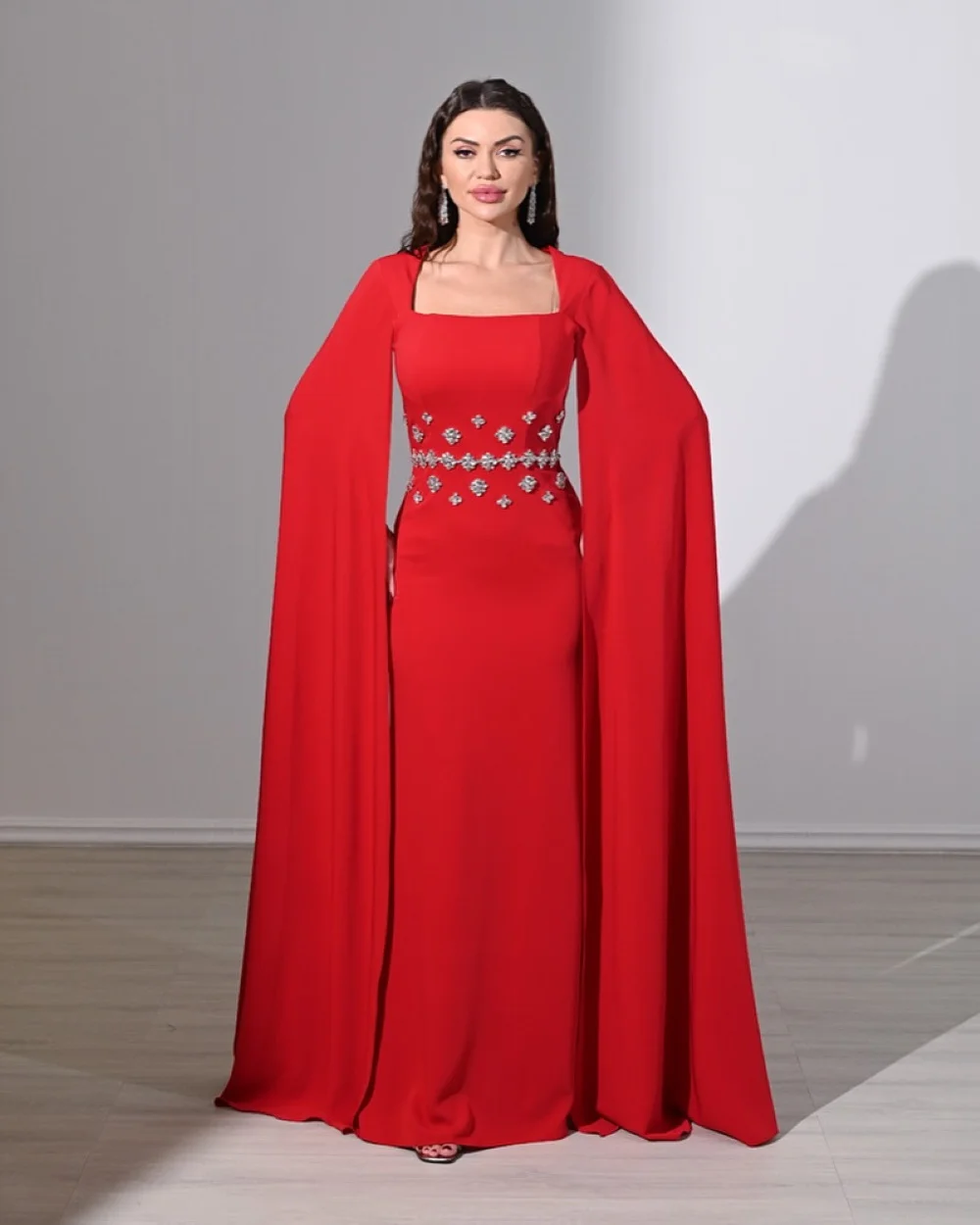 Crepe Prom Dresses 2025 For Women Square Collar Crystal-Embellished Cocktail Party Gowns Long Formal Wedding Party Dress
Crepe Prom Dresses 2025 For Women Square Collar Crystal-Embellished Cocktail Party Gowns Long Formal Wedding Party Dress
