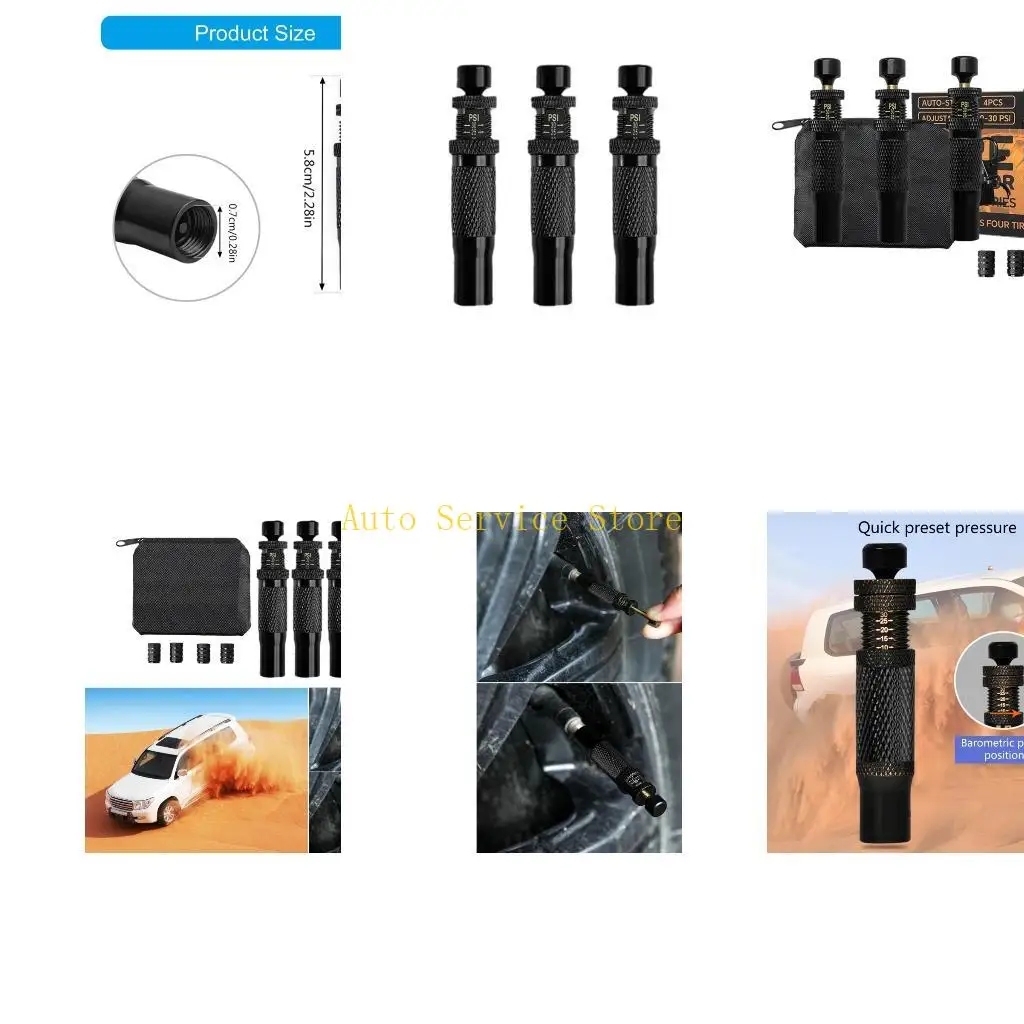 462A Automatic Tire Deflators, Valves Caps and Carry Bag for Easy Pressure Adjustment
462A Automatic Tire Deflators, Valves Caps and Carry Bag for Easy Pressure Adjustment