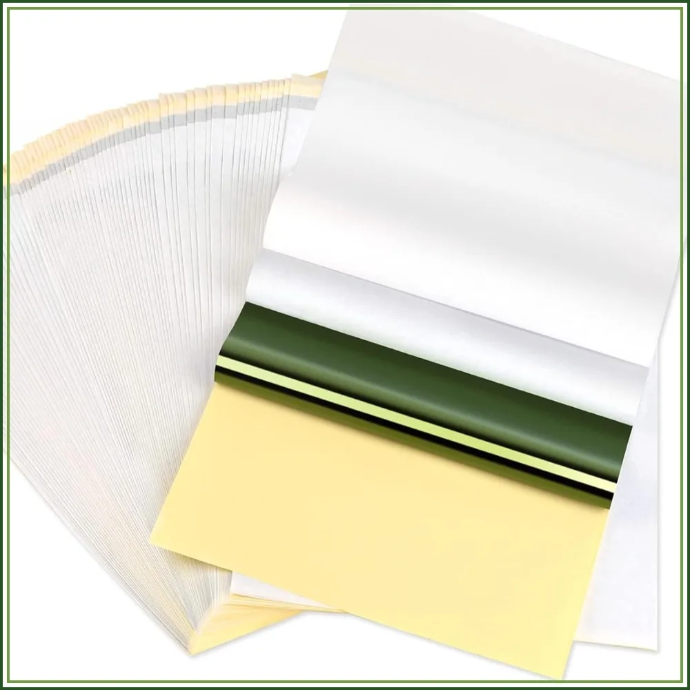 50 Sheets Tattoo Transfer Paper, A4 Size 8.25x11.75 Inches, Stencil Paper for Tattooing
50 Sheets Tattoo Transfer Paper, A4 Size 8.25x11.75 Inches, Stencil Paper for Tattooing