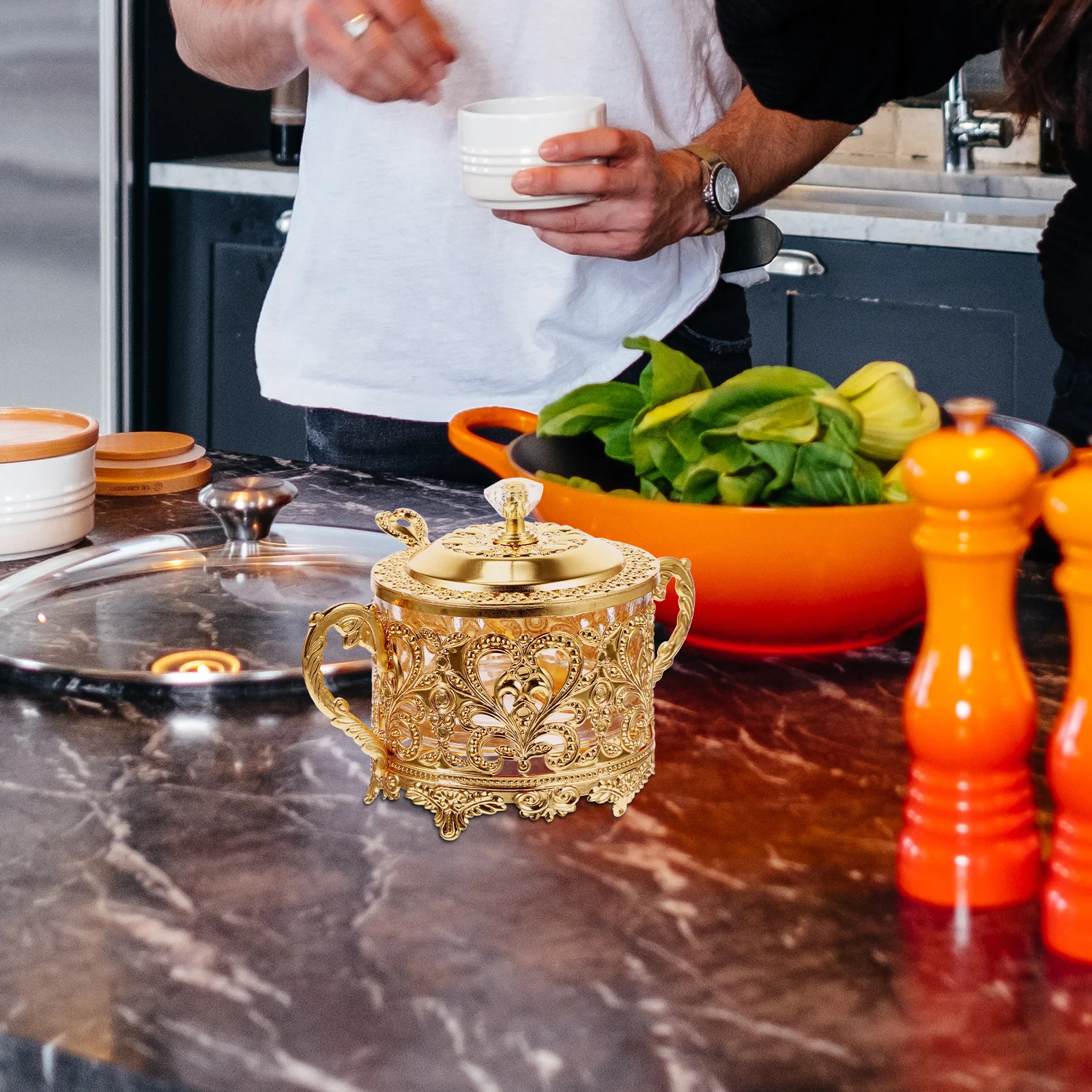 Vintage Iron Spice Container Large Capacity Condiment Jar for Flour Sugar Tea Coffee Storage Kitchen Dining Room Decor Jar
Vintage Iron Spice Container Large Capacity Condiment Jar for Flour Sugar Tea Coffee Storage Kitchen Dining Room Decor Jar