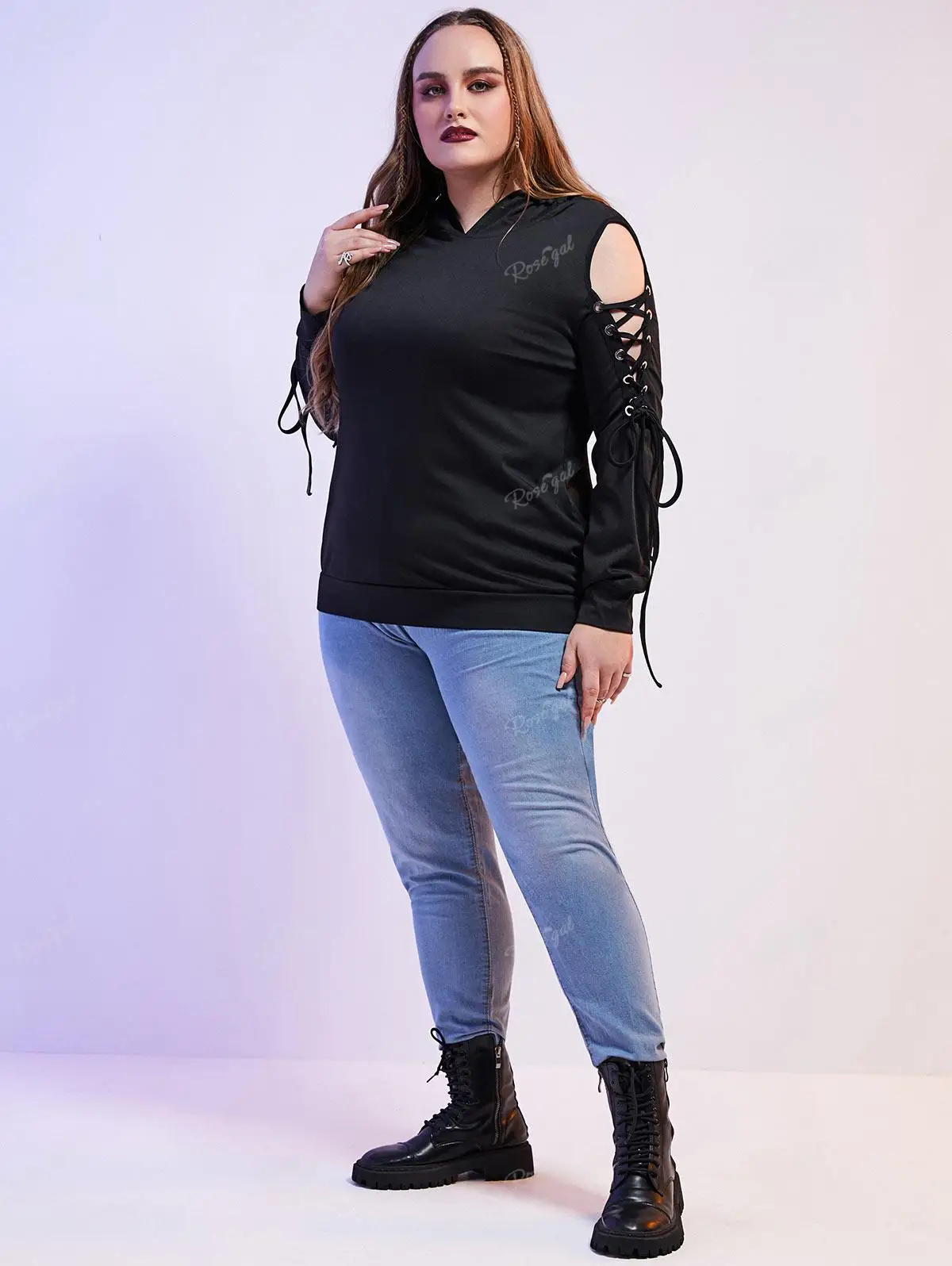 ROSEGAL plus Size Women's Hoodie with Casual Ears And Lace-Up Sleeves Spring Pullover Casual Comfortable Fit
ROSEGAL plus Size Women's Hoodie with Casual Ears And Lace-Up Sleeves Spring Pullover Casual Comfortable Fit