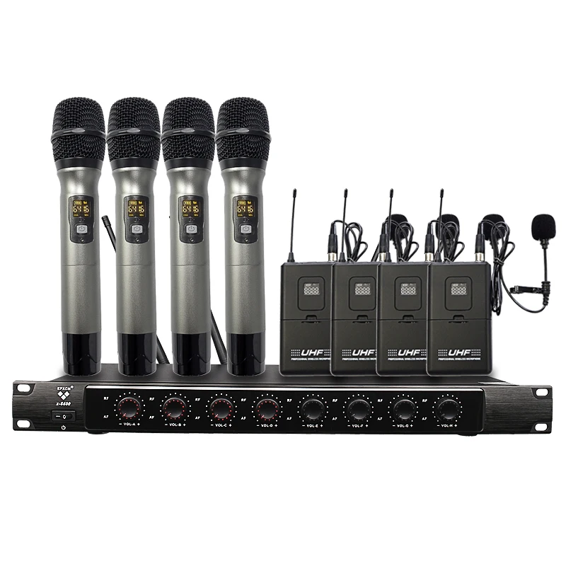 OEM X-8600 UHF 8-channel Wireless Headset Professional Handheld Microphone for Stage Performance Speech
OEM X-8600 UHF 8-channel Wireless Headset Professional Handheld Microphone for Stage Performance Speech