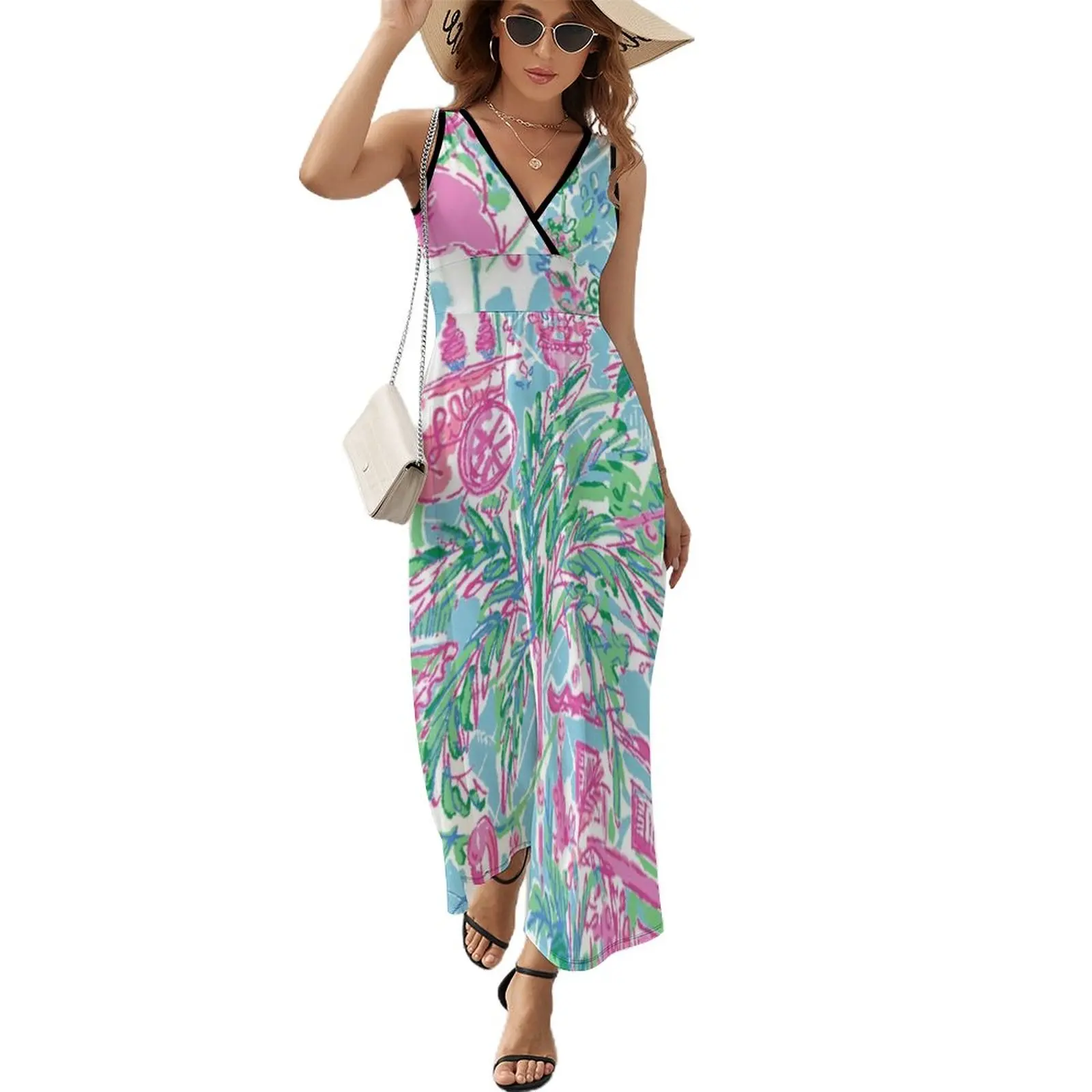 resort beach view Sleeveless Dress long dresses for women summer dresses for women 2023
resort beach view Sleeveless Dress long dresses for women summer dresses for women 2023