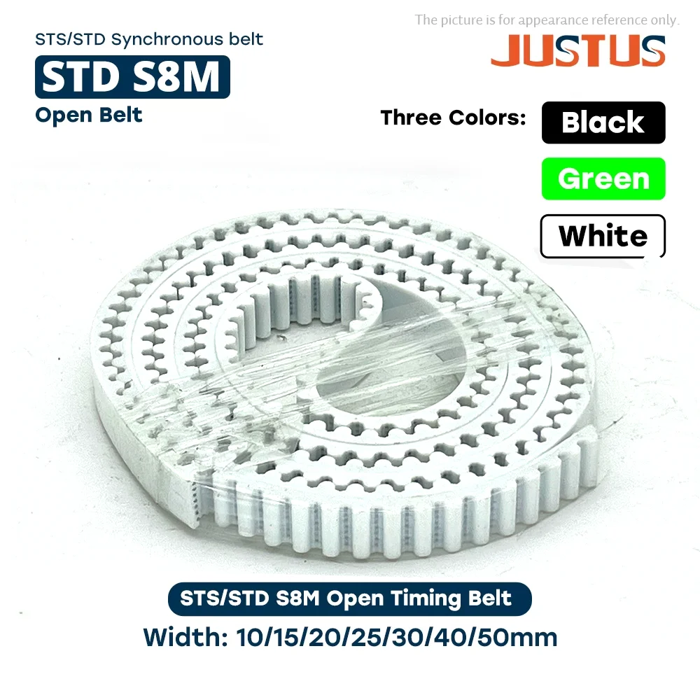 S8M Opening Timing Belt Width 12/15/20/25/30/40/50mm Used In STS/STD 8M Belt Pulley for 3D Printer Transmission belt
S8M Opening Timing Belt Width 12/15/20/25/30/40/50mm Used In STS/STD 8M Belt Pulley for 3D Printer Transmission belt