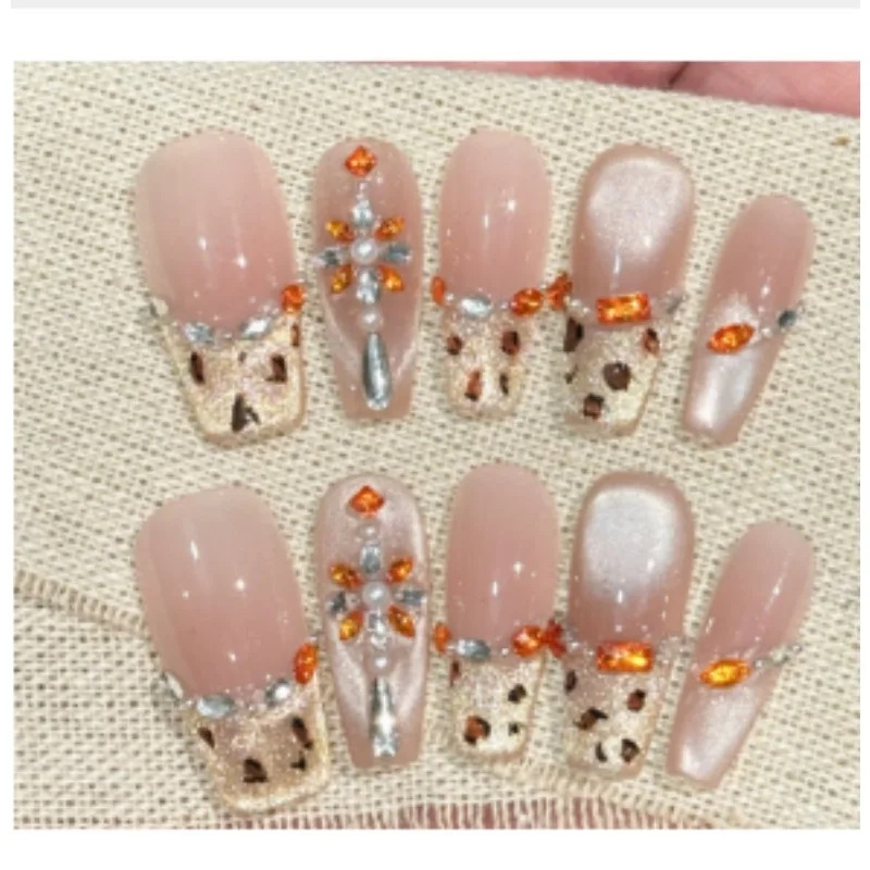 10 шт., коллекция ногтей ручной работы, кошачий глаз, леопардовый принт, французские кончики с нажатыми кончиками ногтей, идеальный подарок для женщин и друзей
10 шт., коллекция ногтей ручной работы, кошачий глаз, леопардовый принт, французские кончики с нажатыми кончиками ногтей, идеальный подарок для женщин и друзей