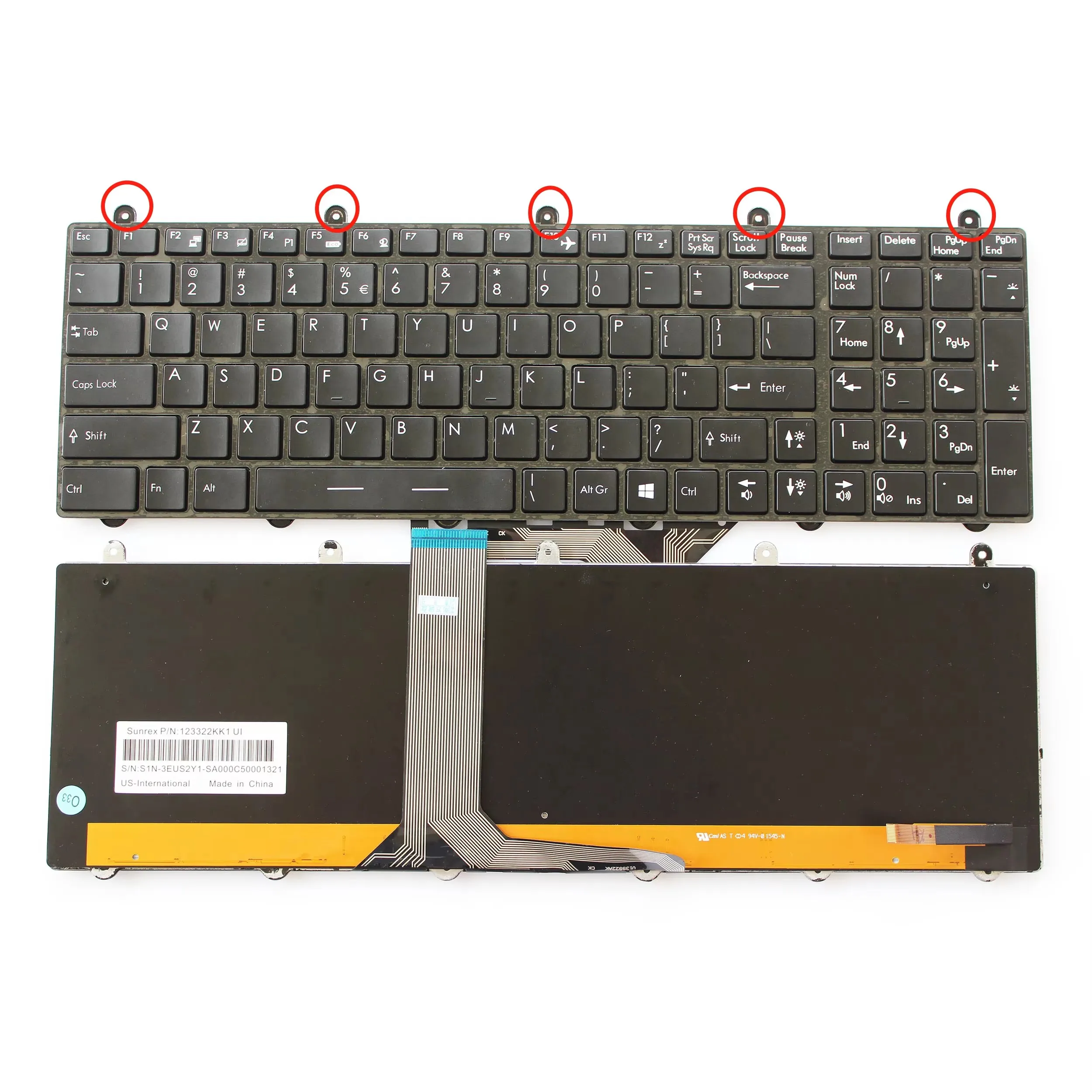 Клавиатура для MSI MS-1755 MS-1756 GT70 GE70 GT60 2PL MS-16GA MS-16GH MS-16GF раскладка США
Клавиатура для MSI MS-1755 MS-1756 GT70 GE70 GT60 2PL MS-16GA MS-16GH MS-16GF раскладка США