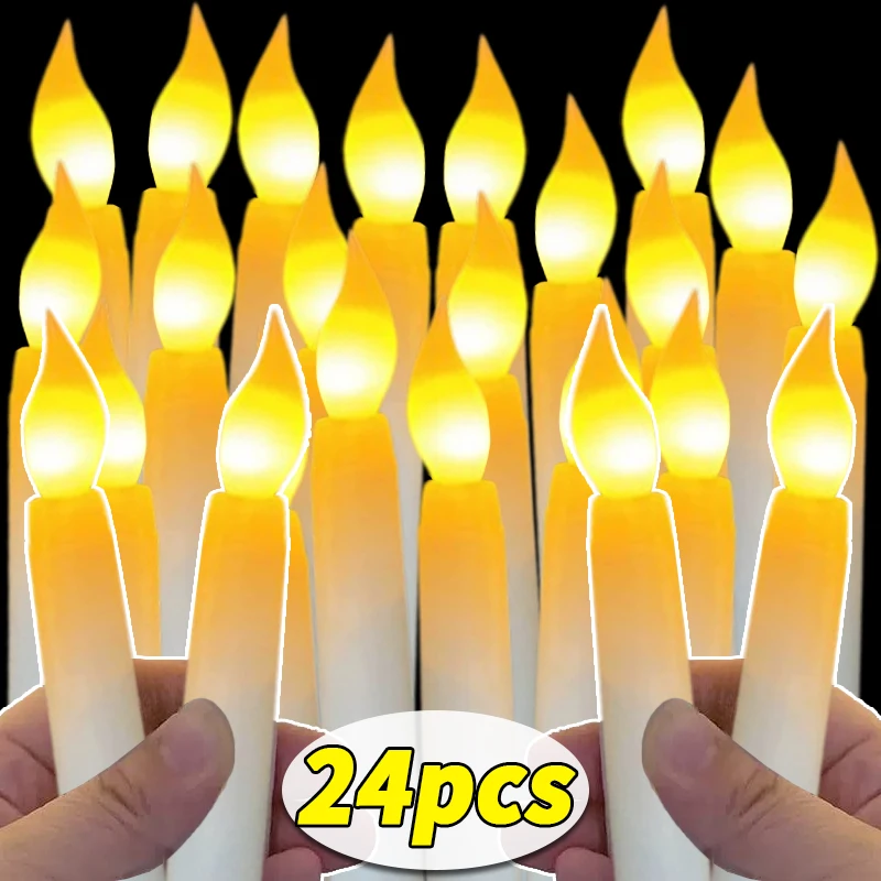 1/24Pcs LED Flameless Taper Candles Battery Powered Long Electronic Tealights Christmas Wedding Birthday Party Table Decor Lamp 
1/24Pcs LED Flameless Taper Candles Battery Powered Long Electronic Tealights Christmas Wedding Birthday Party Table Decor Lamp