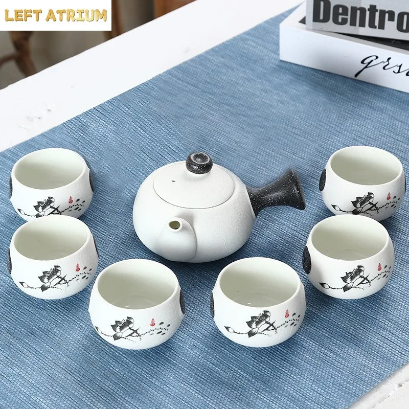 Snowflake Glazed Side Pot Kung Fu Tea Set Ceramic 1 Pot 6 Cups
Snowflake Glazed Side Pot Kung Fu Tea Set Ceramic 1 Pot 6 Cups