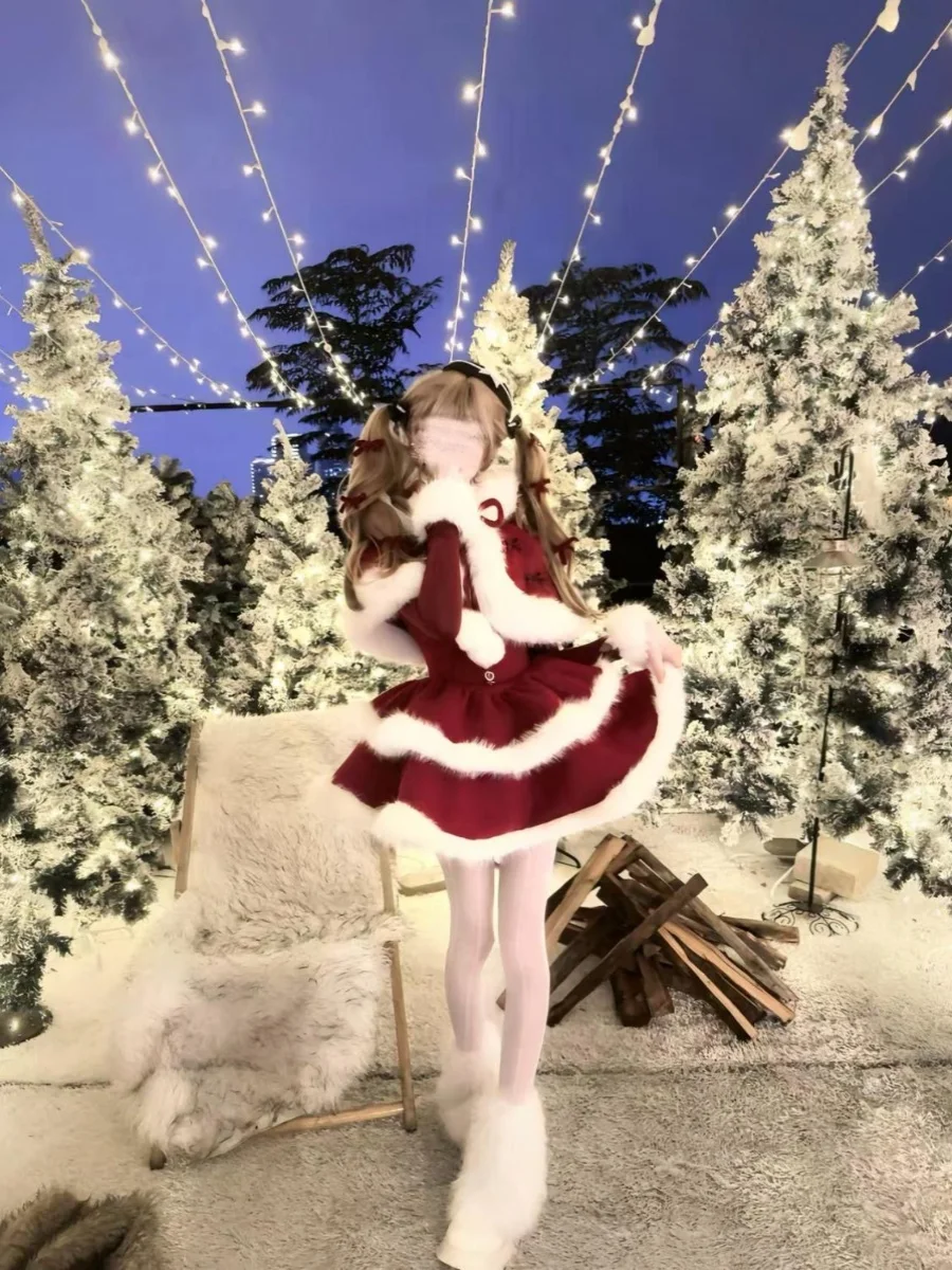 Christmas Atmosphere Sweet Princess Skirt Coat Outerwear Tube Top Puffy Dress Two-Piece Set Long Sleeve Zipper Polyester
Christmas Atmosphere Sweet Princess Skirt Coat Outerwear Tube Top Puffy Dress Two-Piece Set Long Sleeve Zipper Polyester