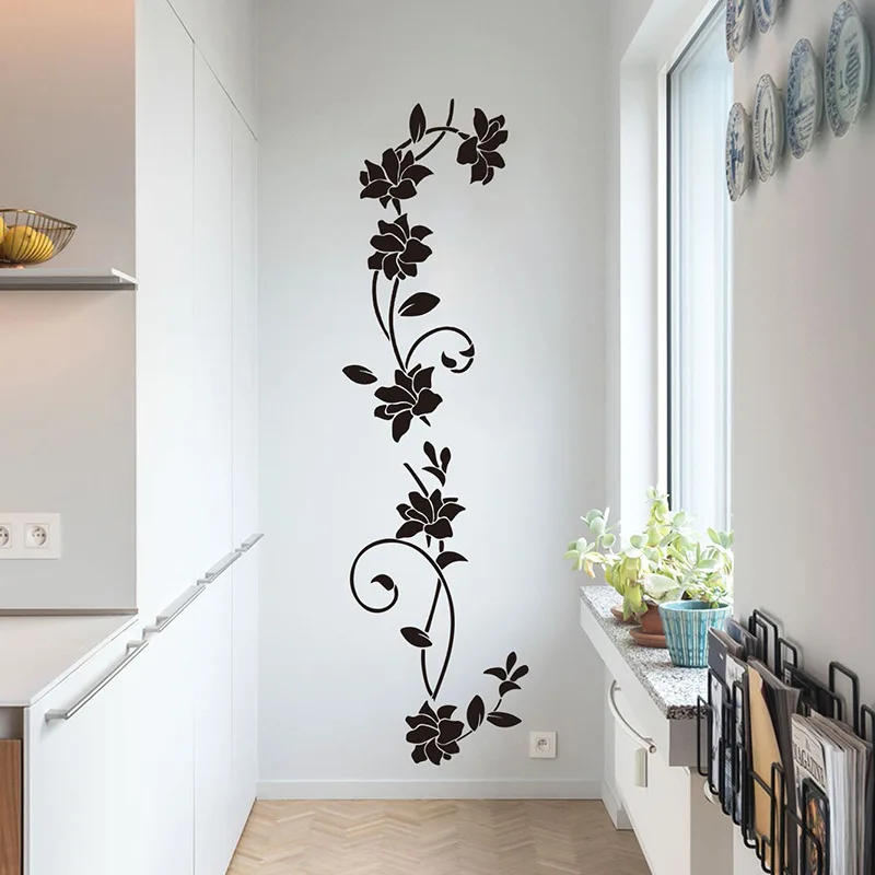 Black Flower Vine Wall Sticker For Fridge Cabinet Decoration Decals Bedroom Living Room Wallpaper Waterproof Self-adhesive Mural
Black Flower Vine Wall Sticker For Fridge Cabinet Decoration Decals Bedroom Living Room Wallpaper Waterproof Self-adhesive Mural