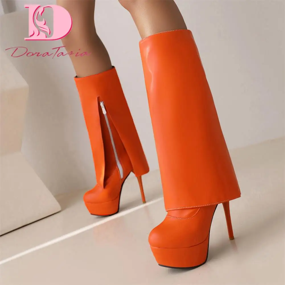 DoraTasia Plus Size 34-48 Brand New Ladies Thin High Heels Boots Fashion Solid Platform women's Boots Party Sexy Woman Shoes
DoraTasia Plus Size 34-48 Brand New Ladies Thin High Heels Boots Fashion Solid Platform women's Boots Party Sexy Woman Shoes