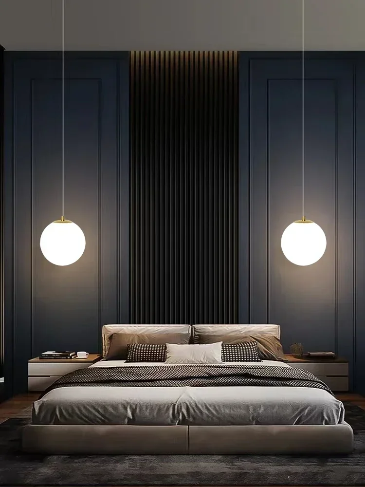 Modern Glass Ball LED Pendant Lights Nordic Dining Bedroom Bedside Chandelier Indoor Restaurant Bar Decor Hanging Lamp
Modern Glass Ball LED Pendant Lights Nordic Dining Bedroom Bedside Chandelier Indoor Restaurant Bar Decor Hanging Lamp