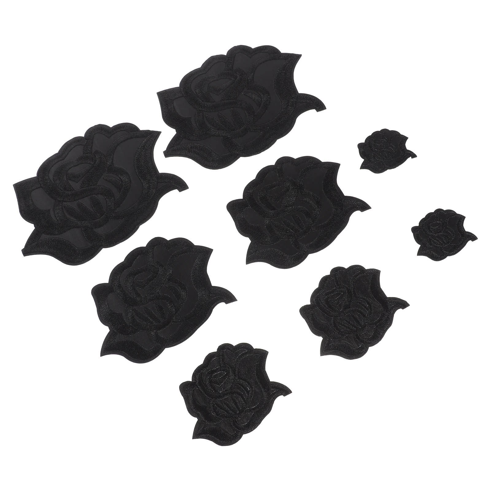 8pcs Black White Rose Iron Patches Embroidered Decorative Appliques Clothes Accessories Small Medium Large Extra Large DIY
8pcs Black White Rose Iron Patches Embroidered Decorative Appliques Clothes Accessories Small Medium Large Extra Large DIY
