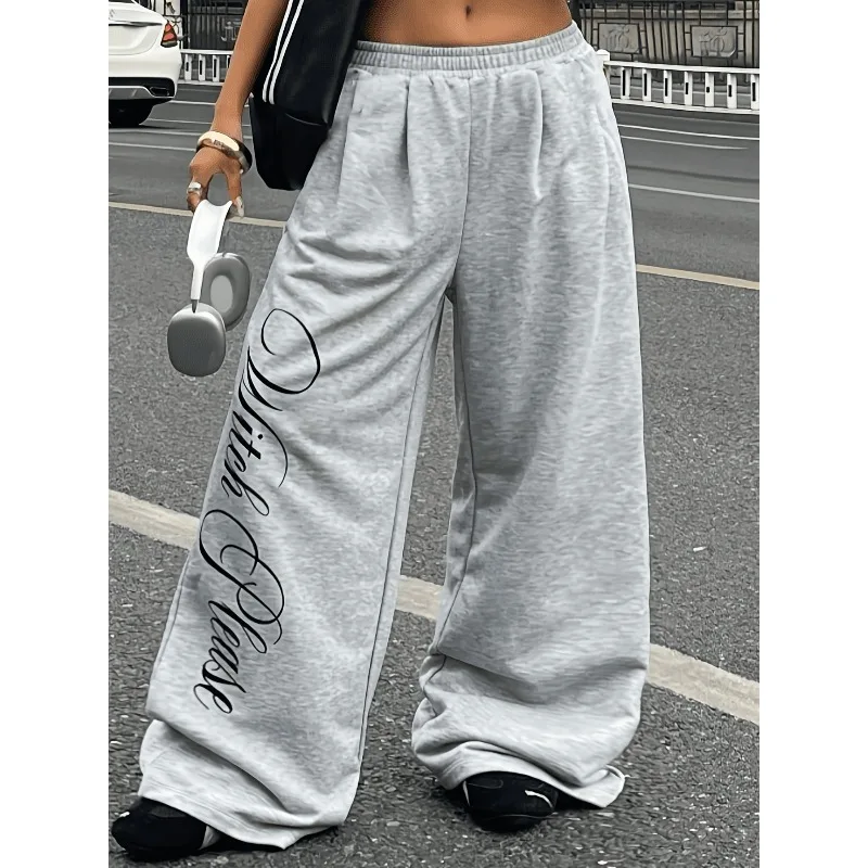 Grey Wide Leg Straight Leg Sports Pants Loose Script Letter Printed Sweatpants Y2K Trendy Cool Straight Leg Pants Unisex
Grey Wide Leg Straight Leg Sports Pants Loose Script Letter Printed Sweatpants Y2K Trendy Cool Straight Leg Pants Unisex