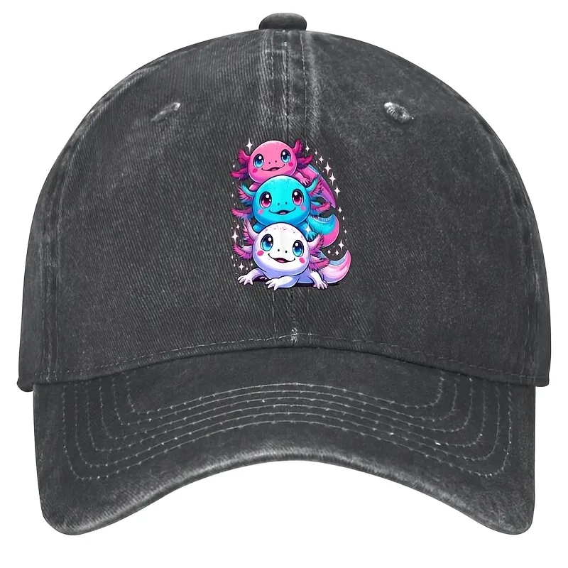 Colorful Axolotl Stack Baseball Cap Washed Cotton Adjustable Sports Cap Unisex
Colorful Axolotl Stack Baseball Cap Washed Cotton Adjustable Sports Cap Unisex
