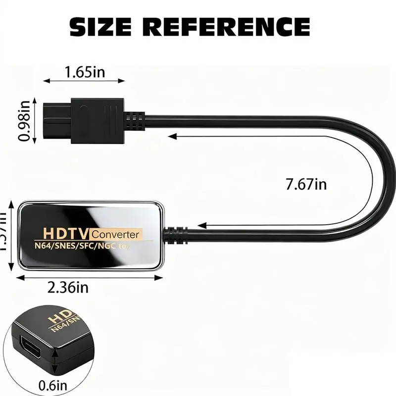 ГОРЯЧАЯ НОВИНКА! A72T 1080P - Совместимый кабель-конвертер для игровых консолей N64/NGC/SNES/SFC с функцией Plug and Play, полностью цифровой кабель
ГОРЯЧАЯ НОВИНКА! A72T 1080P - Совместимый кабель-конвертер для игровых консолей N64/NGC/SNES/SFC с функцией Plug and Play, полностью цифровой кабель