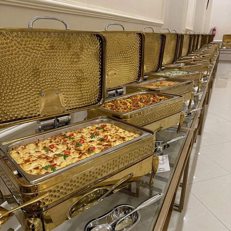 XINGPAI Commercial Restaurant Equipment Oblong Chafing Dish Buffet Set Luxury Hammered Cheffing Dishes
XINGPAI Commercial Restaurant Equipment Oblong Chafing Dish Buffet Set Luxury Hammered Cheffing Dishes