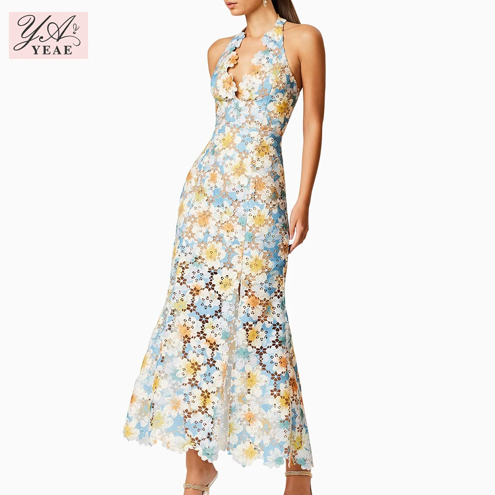 2025 Women's Colorblock Hollow Out Dress, Halter Neck Sleeveless Elegant Gown with Splits & Print for Party Wedding
2025 Women's Colorblock Hollow Out Dress, Halter Neck Sleeveless Elegant Gown with Splits & Print for Party Wedding