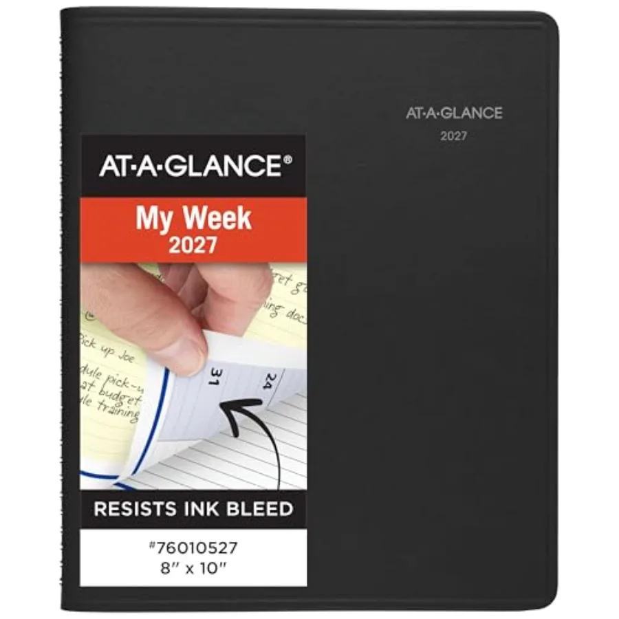 2027 Appointment Book Planner, Weekly and Monthly, 13-Month Jan-Jan, 8" x 10", QuickNotes, Black 76010527
2027 Appointment Book Planner, Weekly and Monthly, 13-Month Jan-Jan, 8" x 10", QuickNotes, Black 76010527