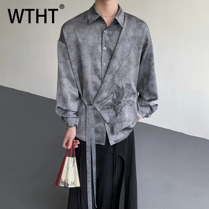 WTHT Fashion 2026 Summer Men's Print Bandage Pleated Loose Shirts Trendy Chinese Style Turn Down Collar Tops Male 2A2842
WTHT Fashion 2026 Summer Men's Print Bandage Pleated Loose Shirts Trendy Chinese Style Turn Down Collar Tops Male 2A2842