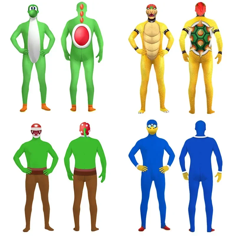 Super Marios Bros Yoshi Cosplay Costume Anime Bowser Halloween Role Play Tight Bodysuit Men Women Carnival Disguise Party Suit
Super Marios Bros Yoshi Cosplay Costume Anime Bowser Halloween Role Play Tight Bodysuit Men Women Carnival Disguise Party Suit