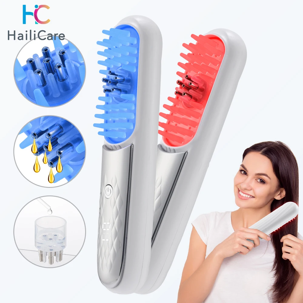 Elektrische Spray Massage Kam Hoofd Meridiaan Trillingen Massager Rood en Blauw Licht Haarkam Hoofdhuid Applicator Anti Haaruitv
Elektrische Spray Massage Kam Hoofd Meridiaan Trillingen Massager Rood en Blauw Licht Haarkam Hoofdhuid Applicator Anti Haaruitv
