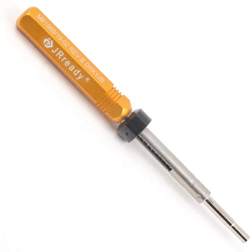 JRready DRK12B Removal Tool M81969/19-02 Applied to Remove MIL-Standard Barrel Contact For MIL-DTL-26482 Electric Connectors
JRready DRK12B Removal Tool M81969/19-02 Applied to Remove MIL-Standard Barrel Contact For MIL-DTL-26482 Electric Connectors