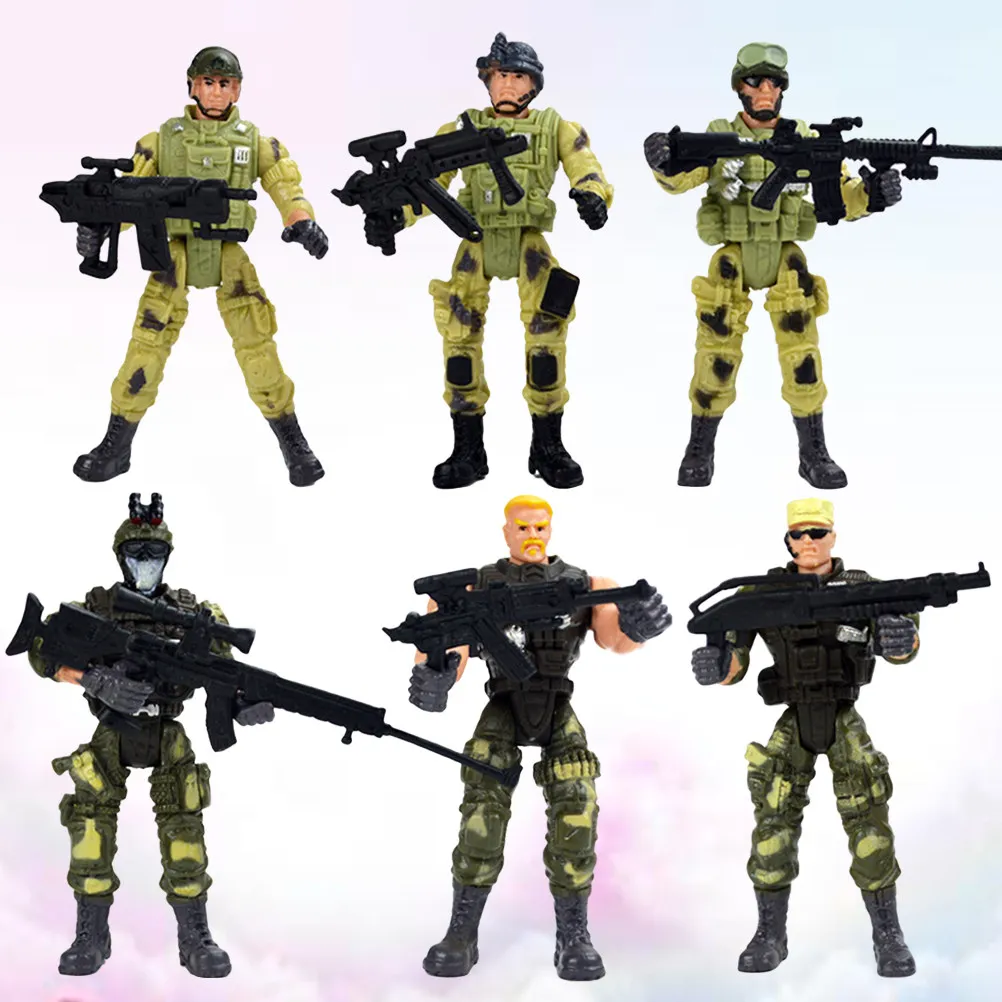 6Pcs Soldier Special Forces Plastic Figures Different Poses Parent Child Pretend Battle Playset for Kids Boys Girls
6Pcs Soldier Special Forces Plastic Figures Different Poses Parent Child Pretend Battle Playset for Kids Boys Girls
