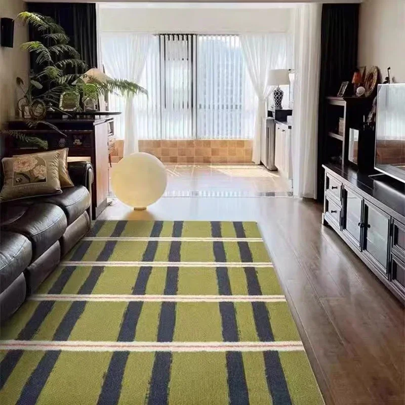 American Retro Living Room Carpet Light Luxury High-End Coffee Table Carpets Green Plaid Decorative Rug Easy Care Bedside Rugs
American Retro Living Room Carpet Light Luxury High-End Coffee Table Carpets Green Plaid Decorative Rug Easy Care Bedside Rugs